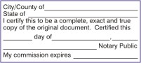 Certified Copy Stamp Pre-Ink